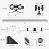 image:imageJUBEST Bypass Door Hardware 72 Aluminum Sliding Closet Door Hardware Set with Finger Pull Included Smoothly and Quietly for 2 Door System Fit Door Thickness 1 38 or 1 34 Easy to Install7 feet for 2 doors