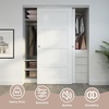 image:imageJUBEST Bypass Door Hardware 72 Aluminum Sliding Closet Door Hardware Set with Finger Pull Included Smoothly and Quietly for 2 Door System Fit Door Thickness 1 38 or 1 34 Easy to Install6 feet for 2 doors