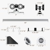 image:imageJUBEST Bypass Door Hardware 72 Aluminum Sliding Closet Door Hardware Set with Finger Pull Included Smoothly and Quietly for 2 Door System Fit Door Thickness 1 38 or 1 34 Easy to Install4 feet for 2 doors