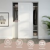 image:imageJUBEST Bypass Door Hardware 72 Aluminum Sliding Closet Door Hardware Set with Finger Pull Included Smoothly and Quietly for 2 Door System Fit Door Thickness 1 38 or 1 34 Easy to Install5 feet for 2 doors