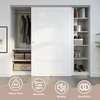 image:imageJUBEST Bypass Door Hardware 72 Aluminum Sliding Closet Door Hardware Set with Finger Pull Included Smoothly and Quietly for 2 Door System Fit Door Thickness 1 38 or 1 34 Easy to Install8 feet for 2 doors