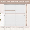 image:imageJUBEST Bypass Door Hardware 72 Aluminum Sliding Closet Door Hardware Set with Finger Pull Included Smoothly and Quietly for 2 Door System Fit Door Thickness 1 38 or 1 34 Easy to Install7 feet for 2 doors