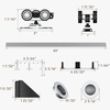 image:imageJUBEST Bypass Door Hardware 72 Aluminum Sliding Closet Door Hardware Set with Finger Pull Included Smoothly and Quietly for 2 Door System Fit Door Thickness 1 38 or 1 34 Easy to Install5 feet for 2 doors