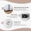 image:imageJUBEST Bypass Door Hardware 72 Aluminum Sliding Closet Door Hardware Set with Finger Pull Included Smoothly and Quietly for 2 Door System Fit Door Thickness 1 38 or 1 34 Easy to Install4 feet for 2 doors