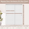 image:imageJUBEST Bypass Door Hardware 72 Aluminum Sliding Closet Door Hardware Set with Finger Pull Included Smoothly and Quietly for 2 Door System Fit Door Thickness 1 38 or 1 34 Easy to Install5 feet for 2 doors