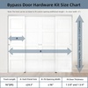 image:imageJUBEST Bypass Door Hardware 72 Aluminum Sliding Closet Door Hardware Set with Finger Pull Included Smoothly and Quietly for 2 Door System Fit Door Thickness 1 38 or 1 34 Easy to Install8 feet for 4 doors