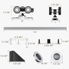 image:imageJUBEST Bypass Door Hardware 72 Aluminum Sliding Closet Door Hardware Set with Finger Pull Included Smoothly and Quietly for 2 Door System Fit Door Thickness 1 38 or 1 34 Easy to Install6 feet for 2 doors