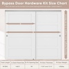 image:imageJUBEST Bypass Door Hardware 72 Aluminum Sliding Closet Door Hardware Set with Finger Pull Included Smoothly and Quietly for 2 Door System Fit Door Thickness 1 38 or 1 34 Easy to Install8 feet for 2 doors