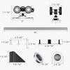 image:imageJUBEST Bypass Door Hardware 72 Aluminum Sliding Closet Door Hardware Set with Finger Pull Included Smoothly and Quietly for 2 Door System Fit Door Thickness 1 38 or 1 34 Easy to Install8 feet for 2 doors