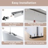 image:imageJUBEST Bypass Door Hardware 72 Aluminum Sliding Closet Door Hardware Set with Finger Pull Included Smoothly and Quietly for 2 Door System Fit Door Thickness 1 38 or 1 34 Easy to Install4 feet for 2 doors