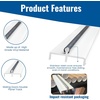 image:imageKC Hardware Premium Vinyl Sliding Door Track Ideal Sliding Glass Door Track with Stainless Steel Cover Ensuring Smooth Glide for Home Improvement and Patio Doors White 72 InchesWhite 96 Inches