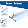 image:imageKC Hardware Vinyl Sliding Screen Door Track Sliding Door Bottom Track Replacement Patio Screen Door Guide Flat White Vinyl 72 InchesPack of 172 Inch