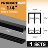 image:imageLandical 4 Sets 4 ft Long Plastic Sliding Cabinet Door Track Hardware Set for 14 Thick Panels Glass Window Cabinet Door Track for Sliding Closet Doors Easy Quick Installation BlackBlack