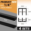 image:imageLandical 4 Sets 4 ft Long Plastic Sliding Cabinet Door Track Hardware Set for 14 Thick Panels Glass Window Cabinet Door Track for Sliding Closet Doors Easy Quick Installation BlackBlack
