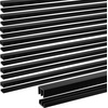 image:imageLandical 4 Sets 4 ft Long Plastic Sliding Cabinet Door Track Hardware Set for 14 Thick Panels Glass Window Cabinet Door Track for Sliding Closet Doors Easy Quick Installation BlackBlack