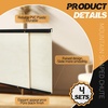 image:imageLandical 4 Sets 4 ft Long Plastic Sliding Cabinet Door Track Hardware Set for 14 Thick Panels Glass Window Cabinet Door Track for Sliding Closet Doors Easy Quick Installation BlackBlack