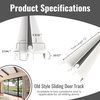 image:imageOld Style Sliding Glass Door Track Double Panel Track Sliding Door Bottom Track Screen Door Track Repair Rail  White 96 Inch72 Lenght