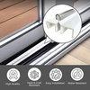 image:imageOld Style Sliding Glass Door Track Double Panel Track Sliding Door Bottom Track Screen Door Track Repair Rail  White 96 Inch72 Lenght