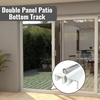 image:imageOld Style Sliding Glass Door Track Double Panel Track Sliding Door Bottom Track Screen Door Track Repair Rail  White 96 Inch72 Lenght