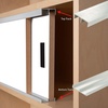 image:imageOutwater Industries Aluminum Sliding Door Track for 34 Glass or Wood Door Panels  3 Foot Upper and Lower Track Set36in Lengths Pack of 4