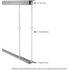 image:imageOutwater Industries Aluminum Sliding Door Track for 34 Glass or Wood Door Panels  3 Foot Upper and Lower Track Set36in Lengths Pack of 4