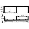 image:imageOutwater Industries Aluminum Sliding Door Track for 34 Glass or Wood Door Panels  3 Foot Upper and Lower Track Set36in Lengths Pack of 4