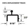 image:imagePremium Glide Track Vinyl Sliding Door Bottom Track  72 84 96 Quality Replacement for Commercial amp Residential Sliding Glass Doors 48 inch84 inch