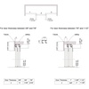 image:imageSliding Closet Door Hardware Kit  94inch Double Track for 2 Or 3 Bypass Doors Up to 100lbs  SLIDUP 110106 track length