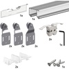 image:imageSliding Closet Door Hardware Kit  94inch Double Track for 2 Or 3 Bypass Doors Up to 100lbs  SLIDUP 110106 track length