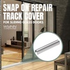 image:imageSnap On 14 Track Covers for Sliding Patio Glass Doors  Stainless Steel Replacement for Sliding Door Repair and Maintenance  2 Feet2 Feet