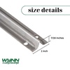 image:imageStainless Steel Screwon Track Cover for Sliding Patio Glass Doors  Replacement Hardware for Fixing Sliding Glass Door Track 6 Feet2 Feet Set of Two