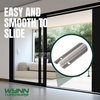 image:imageStainless Steel Screwon Track Cover for Sliding Patio Glass Doors  Replacement Hardware for Fixing Sliding Glass Door Track 6 Feet2 Feet Set of Two