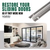 image:imageStainless Steel Screwon Track Cover for Sliding Patio Glass Doors  Replacement Hardware for Fixing Sliding Glass Door Track 6 Feet2 Feet Set of Two