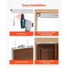 image:imageVEVOR Bypass Sliding Door Hardware Kit 4 ft Aluminum Alloy DualTrack Bypass Door Hardware Smooth and Quiet Sliding Easy to Install for 1 to 1 34 Thickness 24 Width 2 Door System for Closetsilver4ftdouble door