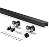 image:imageEaseLife 6FT72in Sliding Pocket Door Hardware Kit Black Commercial Grade Aluminum Box Rail Kit Slide Smoothly Quietly Easy Install No Door 685in Track for 2436 Wide Single Door5FT