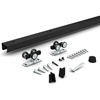 image:imageJUBEST 6FT Pocket Door Kit Commercial Grade Sliding Pocket Door Hardware Kit Aluminum Box Track 6875 for Door 2436 Wide 1175 Thickness Black Easy to Install Modern Style6 Feet