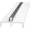 image:imageKC Hardware Premium Vinyl Sliding Door Track Ideal Sliding Glass Door Track with Stainless Steel Cover Ensuring Smooth Glide for Home Improvement and Patio Doors White 72 InchesWhite 72 Inches