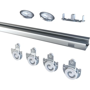 image:imageBypass Sliding Door Track Hardware 48 Wardrobe Closet Door Steel Track Set Easy to InstallSmoothly and Quietly for 2 Door System72INCH