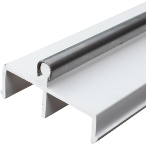 image:imageCWH Premium American Made Vinyl Sliding Door Track  6ft 72 1 Pack  Sliding Door Replacement Track Bottom Rail and Rail Cover for Glass Patio Doors with Heavy Duty Stainless Steel Cover96 INCH 2 PACK