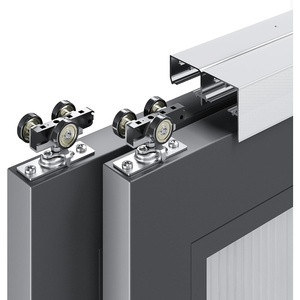 image:imageEaseLife 6FT72in Bypass Double Sliding Pocket Door Hardware Kit Commercial Grade Aluminum Bypassing Closet Doors Track for 2 Door System Slide Smoothly Quietly Easy InstallNo Door12FT for 4 Doors