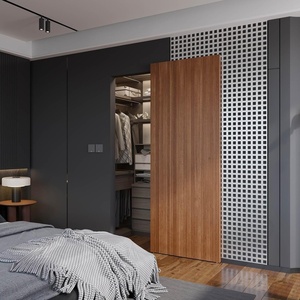 image:imageFINOSEN 38inch Concealed Sliding Barn Door Hardware with Soft Close Mechanism Aluminum Track Invisible Floor Track Fit MIN Opening Width 28in Wall Mount SystemDoor is not Included32in track for 24inch openingNo door