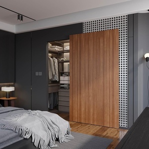 image:imageFINOSEN 38inch Concealed Sliding Barn Door Hardware with Soft Close Mechanism Aluminum Track Invisible Floor Track Fit MIN Opening Width 28in Wall Mount SystemDoor is not Included48in track for 40inch openingNo door
