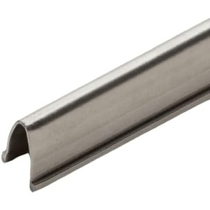 image:imageHardware Large Sliding Glass Door Track Cover 516 W x 916 H 6 Feet Stainless Steel Patio Door Sill Rail Repair Replacement Snap Over Fix for Worn Aluminum TracksStainless Steel