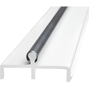 image:imageKC Hardware Premium Vinyl Sliding Door Track Ideal Sliding Glass Door Track with Stainless Steel Cover Ensuring Smooth Glide for Home Improvement and Patio Doors White 72 InchesWhite 72 Inches