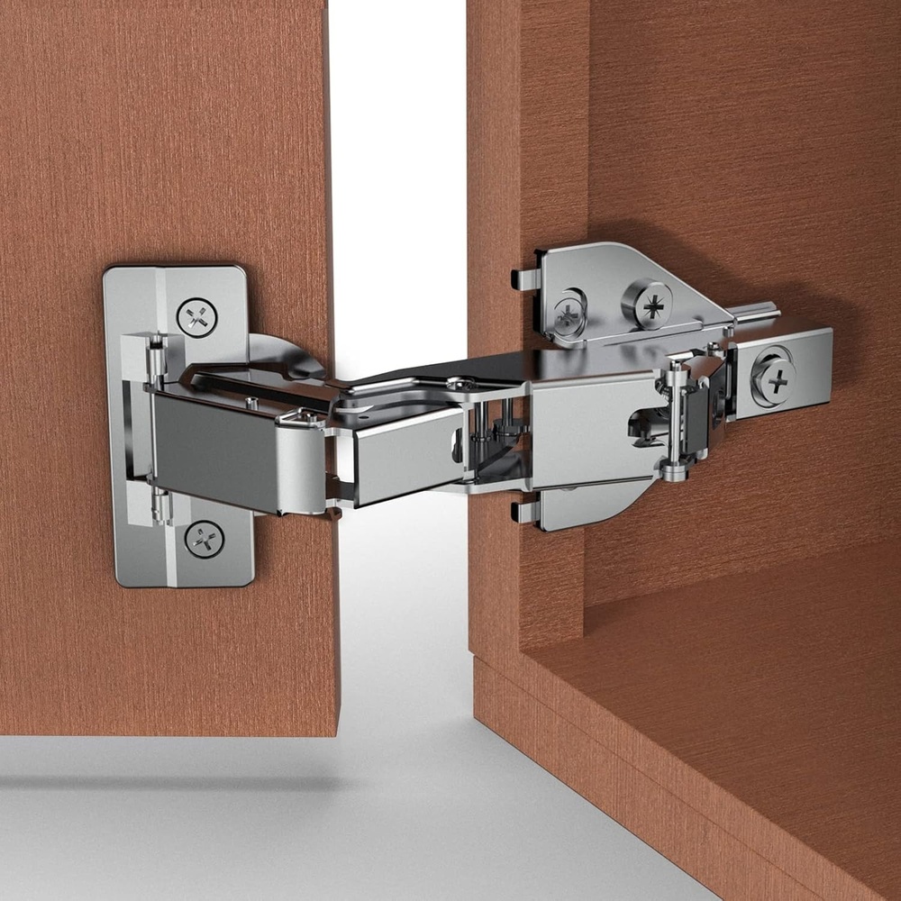 image:imageChibery 4 Pack 165 Degree Lazy Susan Hinge Face Frame CLIP ON Plate for Easy Installation Soft Close Multipivot Concealed hardware for Corner Kitchen Cabinet Cupboard Folded Folden Door Closets165