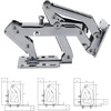 image:image170 Degree Hinges Frameless Cabinet Door Hinges Hidden Hydraulic Adjustable Mounting Hinges Soft Closing Stainless Steel Buffer Damping Wardrobe 1 Pair Full Coverage 1 PairSilver