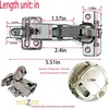 image:image2Pack 165 Degree Frameless Corner Door Hinge Fully Covered Soft Close  Yueziye Hidden Cabinet Hinge Soft Close Slow Hydraulic Hinge Adjustable  Corner Cabinet Wardrobe Folding Cabinet Door