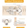 image:image2Pcs Frameless Full Overlay Cabinet Hinges Soft Close European Concealed Hinges with 50 Faster Install amp ClipOn Plate 3D Adjustment Heavy Duty Cabinet Door Hinges for Frameless CabinetsFull Overlay