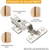 image:image2Pcs Frameless Full Overlay Cabinet Hinges Soft Close European Concealed Hinges with 50 Faster Install amp ClipOn Plate 3D Adjustment Heavy Duty Cabinet Door Hinges for Frameless CabinetsInset