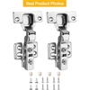 image:image2Pcs Frameless Full Overlay Cabinet Hinges Soft Close European Concealed Hinges with 50 Faster Install amp ClipOn Plate 3D Adjustment Heavy Duty Cabinet Door Hinges for Frameless CabinetsHalf Overlay